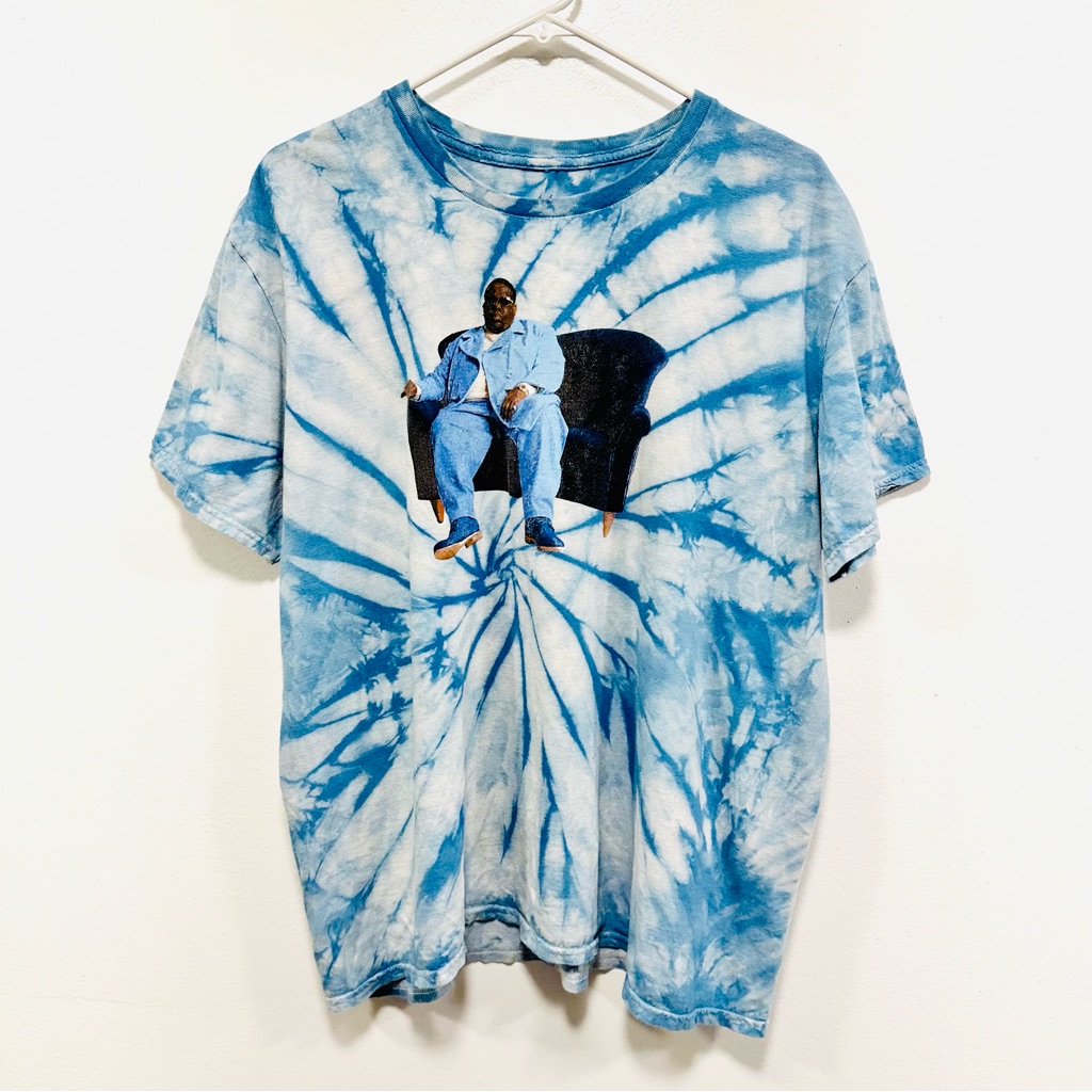 Notorious B.I.G. Vintage T Shirt! Hypnotize Blue Tie Dye Size Large!